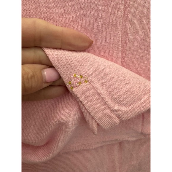 Sigrid Olsen Woman‎ 1X Pink Embellished Button Front Knit Cardigan Sweater - Picture 3 of 8